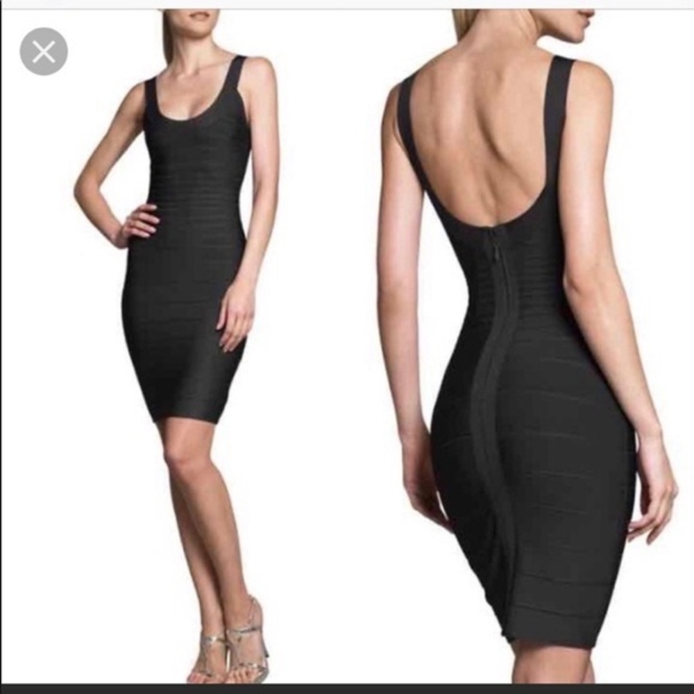 EUC Herve Leger Black Sydney bandage dress, Size S